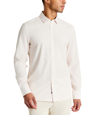 Kenneth Cole Men's Slim Fit Performance Shirt In Coral