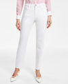 Jones New York Women's Lexington Mid Rise Straight-leg Jeans In Soft White