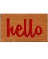 HOME & MORE HELLO SCRIPT COIR/VINYL DOORMAT, 24" X 36"