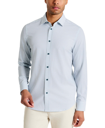 Kenneth Cole Men's Slim Fit Performance Shirt In Blue