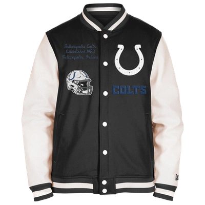 New Era Mens  Colts Chenille Varsity Jacket In Blue/blue