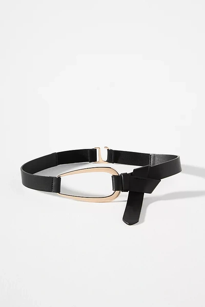 Anthropologie Ring Knotted Belt In Black