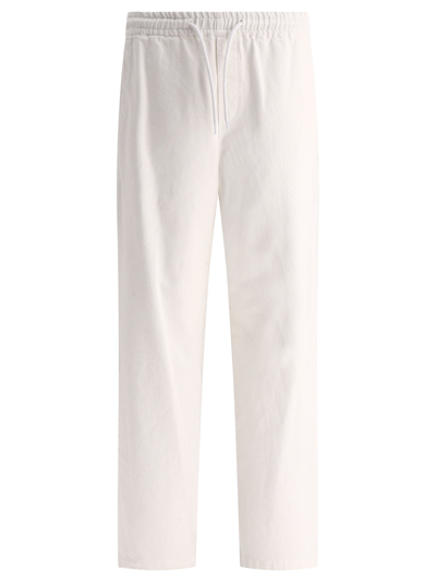 Apc Vincent Drawstring-waist Cotton-blend Trousers In White