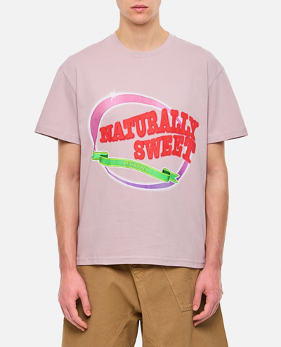 Jw Anderson Naturally Sweet Cotton Jersey T-shirt In Pink