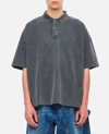Jw Anderson Anchor Short Sleeve Polo Shirt In Grey