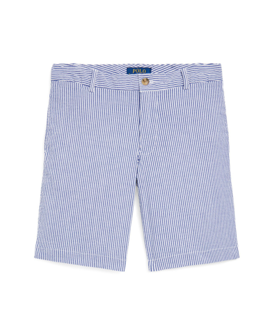 Polo Ralph Lauren Kids' Big Boys Stretch Seersucker Shorts In Blue Seersucker