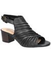 Bella Vita Dayana Womens Faux Leather Round Toe Block Heel In Black
