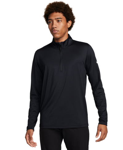 Nike Men's Victory Dri-fit Half-zip Golf Shirt In Black,white