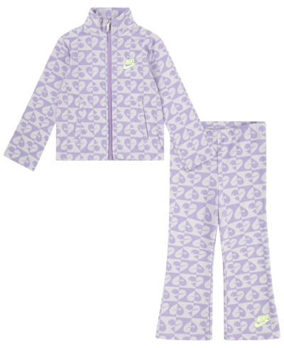 Nike Kids' Toddler Girls Sweet Swoosh Tracksuit Set In Lilac Bloom