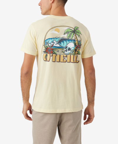 O'neill Men's Hidden Point Long Sleeves T-shirt In Pale Yellow