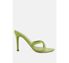 London Rag Spellbound High Heeled Pointed Toe Sandal In Avocado