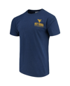 Image One Navy West Virginia Mountaineers Comfort Colors Campus Icon T-shirt In Navy