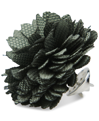 Construct Con.struct Men's Ceremony Satin Checkerboard Flower Lapel Pin, Created For Macy's In Ivy