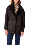 BERNARDO FAUX SHEARLING COAT