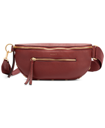 Hammitt Charles Leather Crossbody Belt Bag In Pom Red