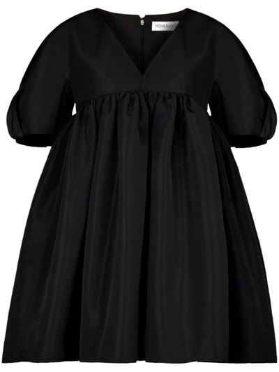 Nina Ricci Kids' Babydoll-minikleid In Black
