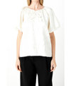 Endless Rose Crinkle Satin Top In Cream