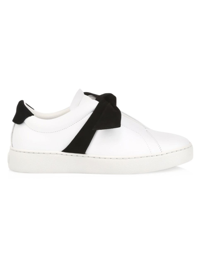 Alexandre Birman Women's Clarita Bow Leather Trainers In Black White