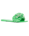New York And Company Anella 3d Flower Slide Sandal In Green