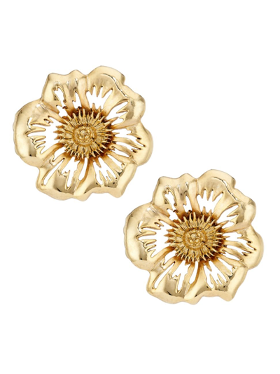 Oscar De La Renta Women's Goldtone Poppy Stud Earrings