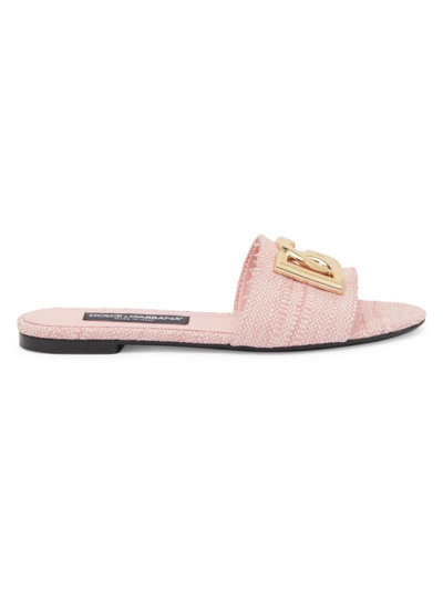 Dolce & Gabbana Dg Logo Sandals In Pink