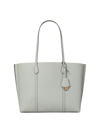 Tory Burch Women's Perry Leather Tote In Feather Gray