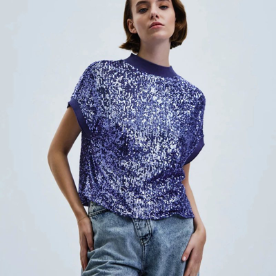 In The Mood For Love Cosima Sequin Top In Purple