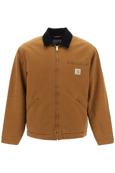 Carhartt Detroit Zip-up Shirt Jacket In Brown