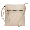 Nicci Ladies' Crossbody Bag With Quilt Design In White