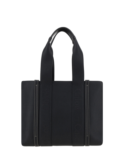 Chloé Woody Handbag In Black