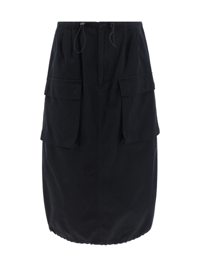 Mm6 Maison Margiela Drawstring Cargo Midi Skirt In 900