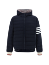 Thom Browne Navy Poly Twill Down-filled 4-bar Ski Jacket In Navy