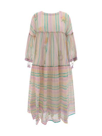 Eka Pine Long Dress In Multicolor