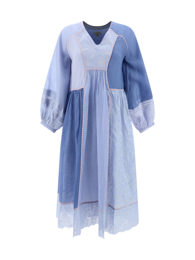 Eka Veria Long Dress In Powder Blue