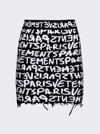 Vetements Paris Monogram High-waisted Mini Skirt In Black And White