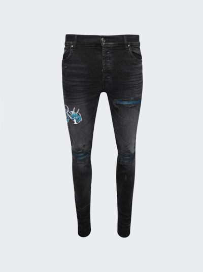Amiri Dragon Mx1 Jeans In Faded Black