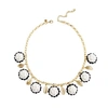 Poporcelain Porcelain Camellias & Golden Leaves Necklace In Leaves