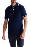 SOFT CLOTH PACIFIC TIPPED COTTON & SILK JERSEY POLO