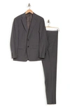 CALVIN KLEIN COLLECTION SLIM FIT GREY CHECK WOOL BLEND SUIT