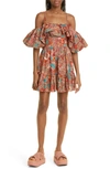 ULLA JOHNSON LILA FLORAL COLD SHOULDER DRESS