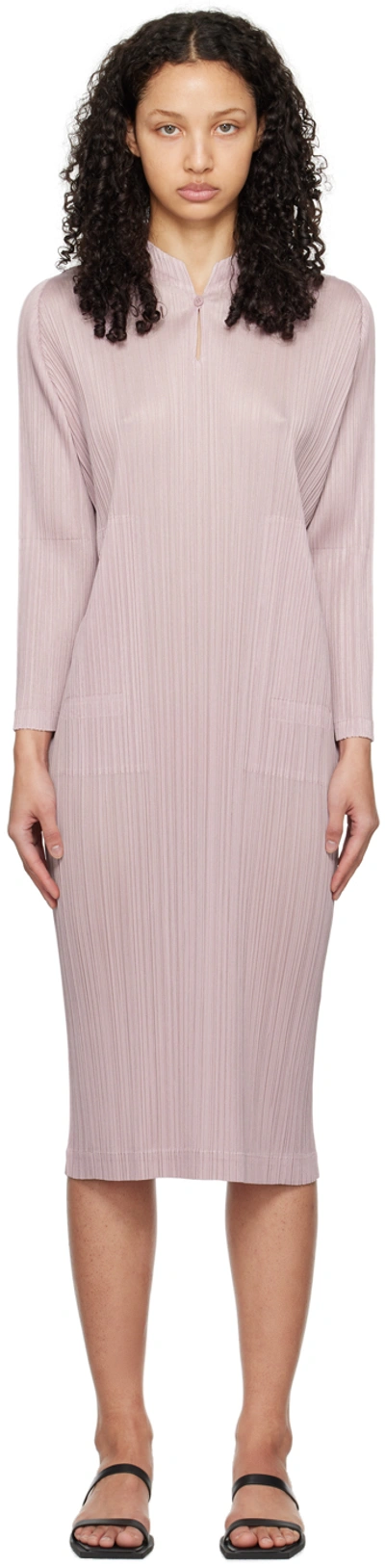 Issey Miyake Pink Monthly Colors January Maxi Dress In 21 Pale Pink