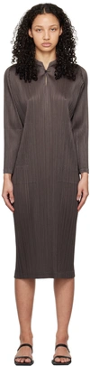 ISSEY MIYAKE GRAY MONTHLY COLORS JANUARY MAXI DRESS