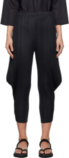 ISSEY MIYAKE BLACK THICKER BOTTOMS 1 TROUSERS