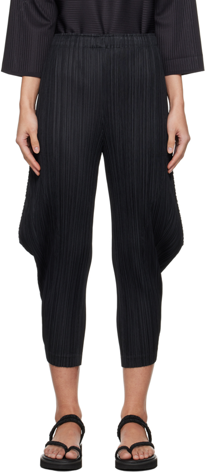 Issey Miyake Black Thicker Bottoms 1 Trousers In 15 Black