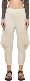 ISSEY MIYAKE OFF-WHITE THICKER BOTTOMS 1 TROUSERS