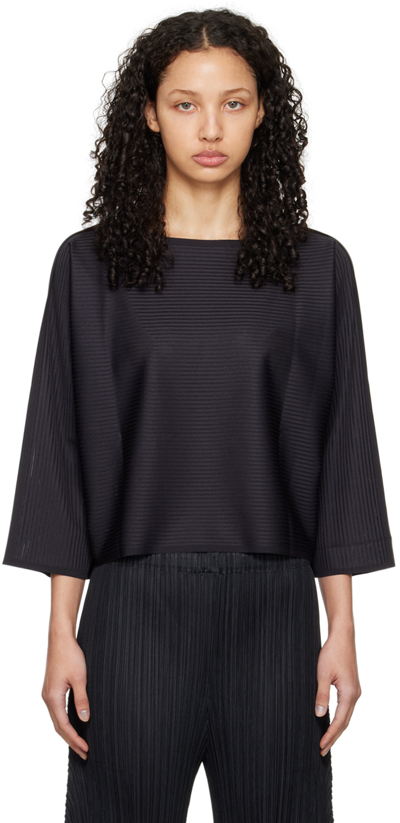 Issey Miyake Black A-poc Long Sleeve T-shirt In 15 Black