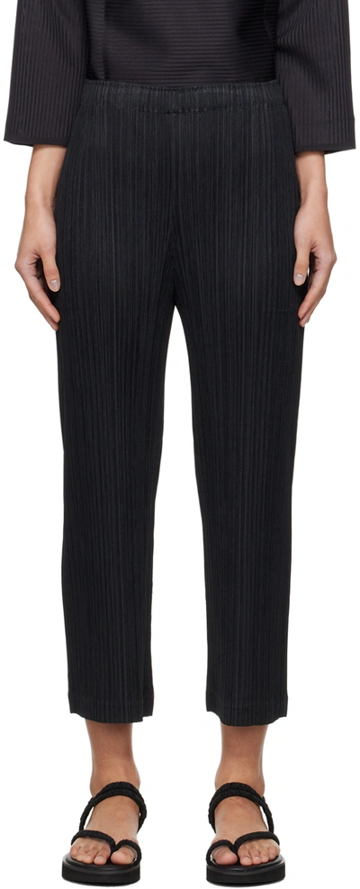 Issey Miyake Black Thicker Bottoms 1 Trousers In 15 Black