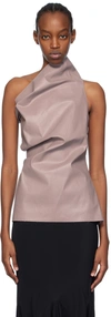 Rick Owens Athena One-shoulder Tank Tolp In 63 Dusty Pink
