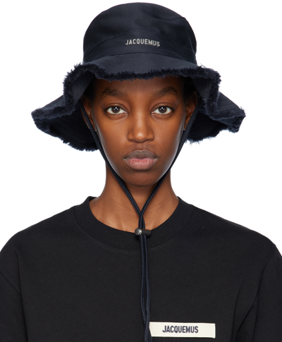 Jacquemus Le Bob Artichaut Bucket Hat In 390 Dark Navy