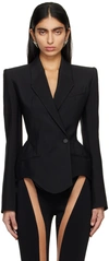 Mugler Double-breasted Blazer In 1999 Black